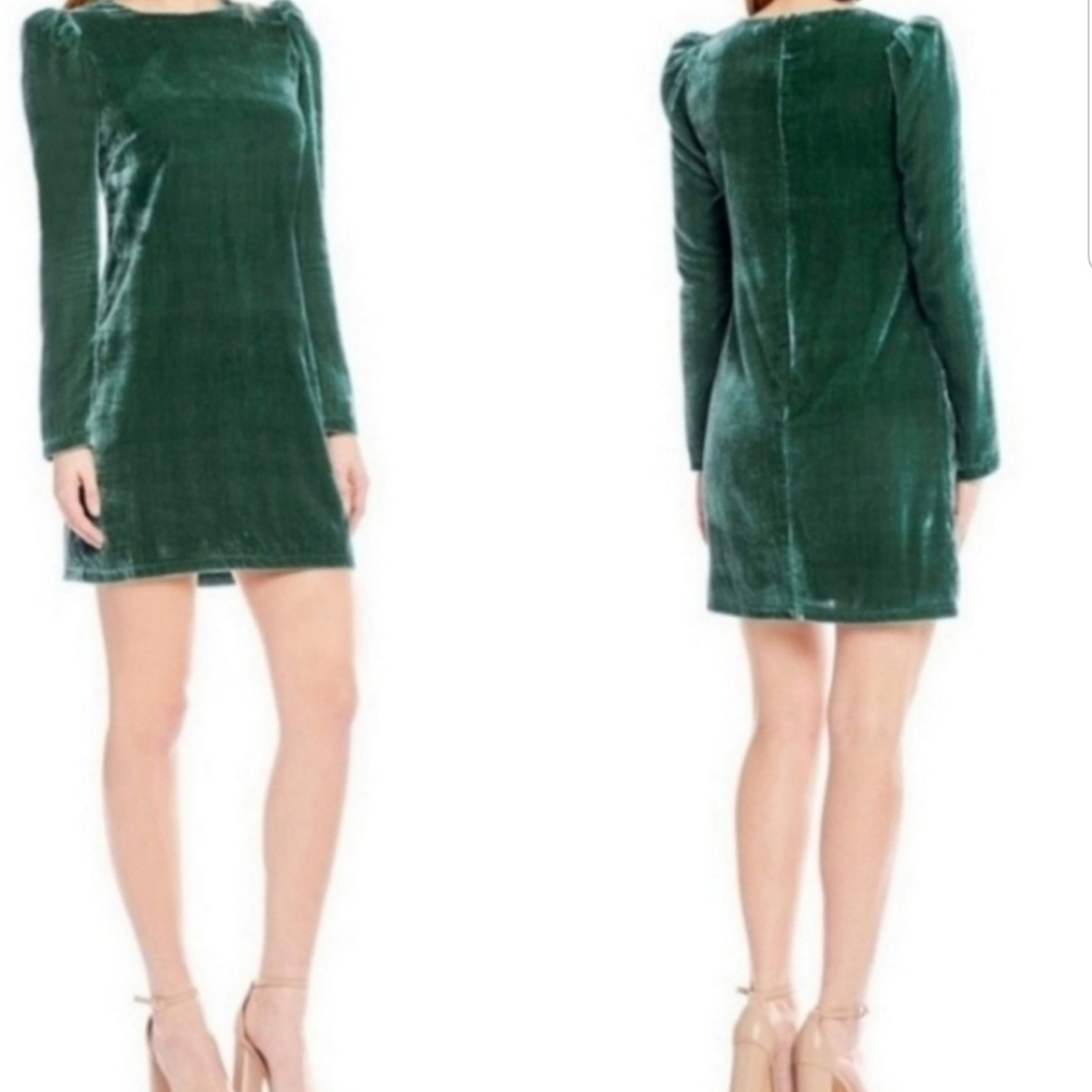 WAYF Crushed Velvet Lalia Shift Dress
